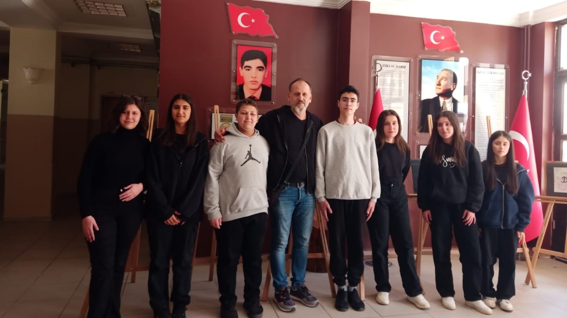ATATÜRK'ün ANTALYA'ya GELİŞİ ETKİNLİKLERİMİZDEN: EBRU ÜZERİNE  HAT ve ÇİNİ ÇALIŞMALARIMIZ..